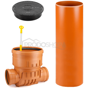 Revízna šachta DN 400/160/4500 so spätnou klapkou priebežná