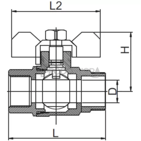 Guľový ventil 1" MF,M