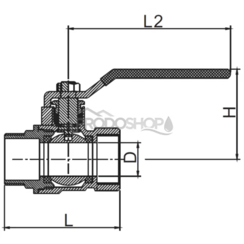Guľový ventil 1/2" MF,P