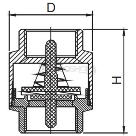 Spätná klapka univerzálna 1" celomosadz 