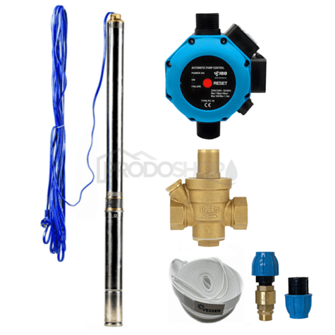 Automatická domáca vodáreň s ponorným čerpadlom 3Ti-20 s PC-16 + redukčný ventil - RTS