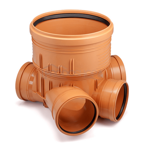 Schéma zapojenia: Revízna šachta DN 400 má 4 vstupy DN 160. Na stúpacie potrubie je použitá hladká rúru ø400, dĺžky 1500mm.