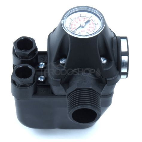 Schéma zapojenia: Vodáreň má tlakový spínač PC-2 s manometrom