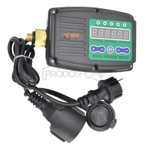 Schéma zapojenia: Elektronický tlakový spínač IBO PRESS SX chráni čerpadlo pred preťažením a behom nasucho.